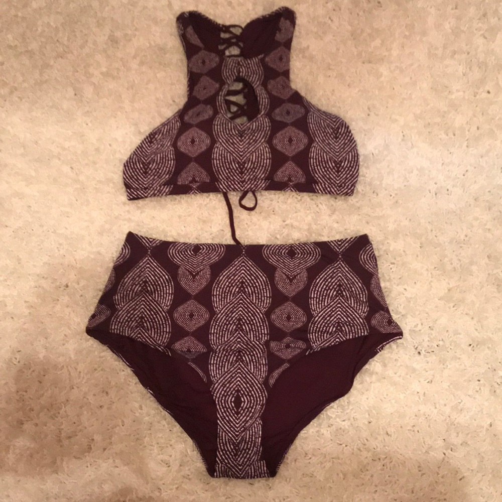 High waisted bikini set